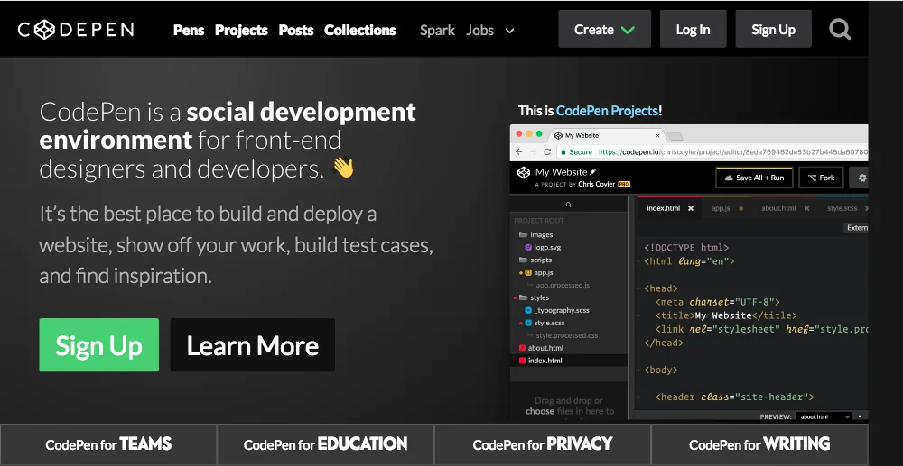ไอเดียทำเว็บไม่มี หาได้ที่ Codepen